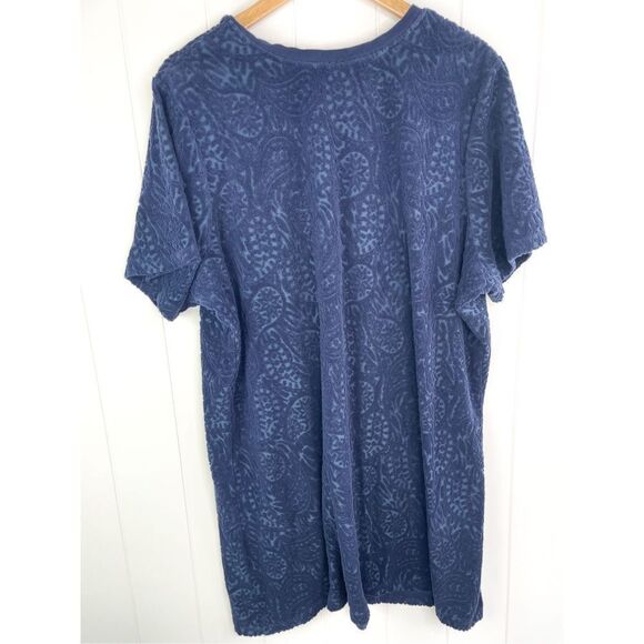 Swimsuits for All Blue Paisley Terry Swim Cover Dress Size 22/24 - Picture 8 of 8